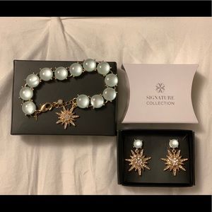 Signature collection starburst earrings & bracelet
